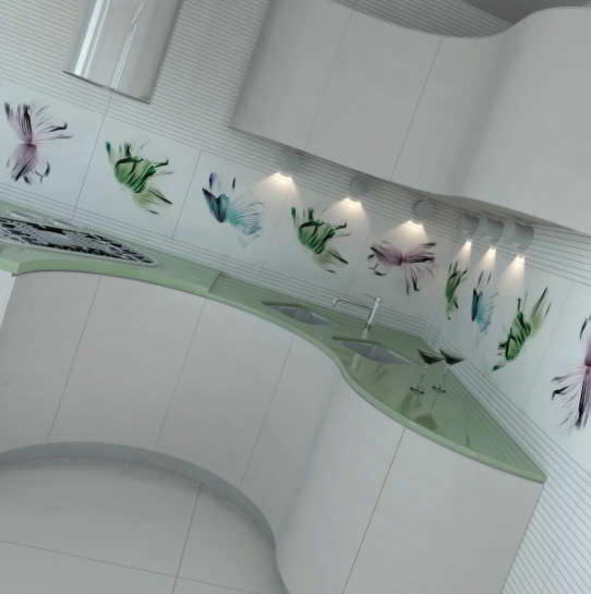 Desain Keramik Dinding Motif Bunga Interior Rumah 2999 