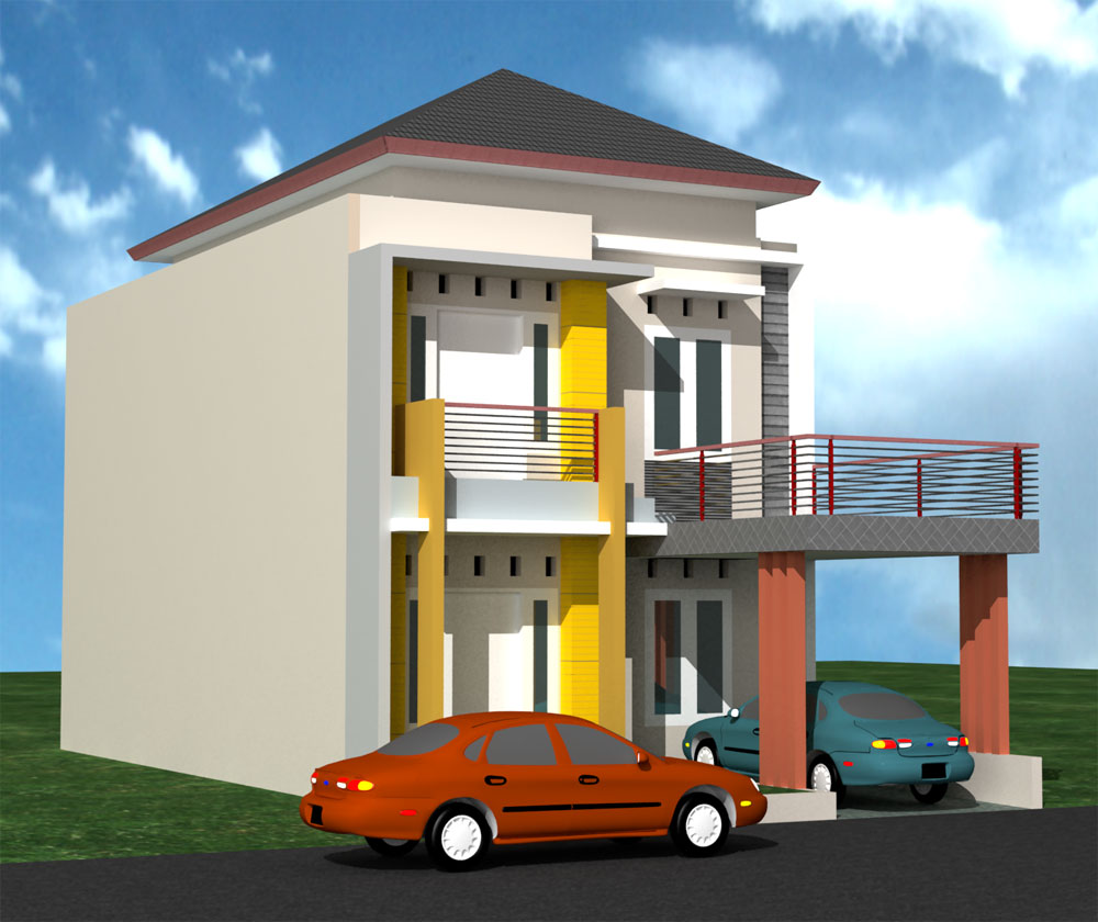  desain  rumah  minimalis type 21 1 2  lantai  sederhana