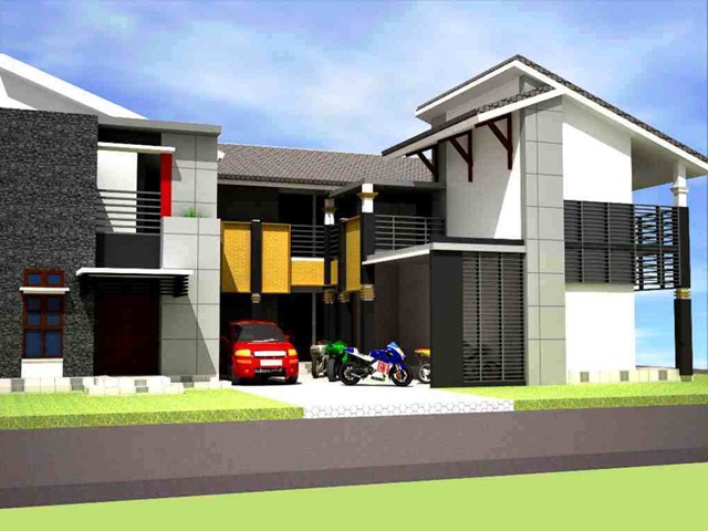 Gambar Desain Rumah Kost Eksklusif Bertingkat