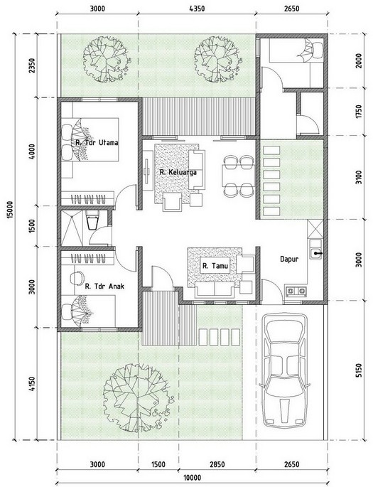Gambar Sketsa Rumah Minimalis Type 70 | Desain Rumah Minimalis Modern Type 70