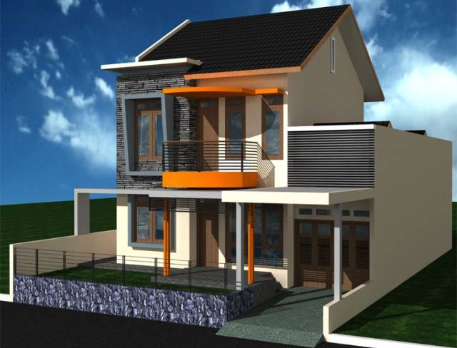  model  desain tampak depan rumah minimalis 1 dan 2 lantai 