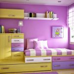 Kamar Tidur Anak Perempuan Anak Warna Ungu