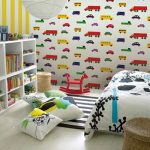 Contoh Wallpaper Kamar Tidur Anak | Desain Wallpaper Dinding Hijau Dan Furniture