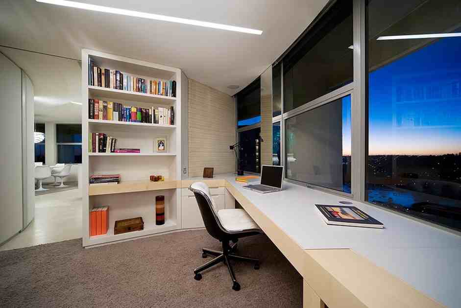 Desain Ruang Kerja Modern Dengan Jendela | Desain Ruang Kerja Kecil Dan Sempit