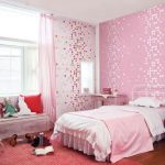 Foto Wallpaper Kamar Tidur Anak Perempuan Pink