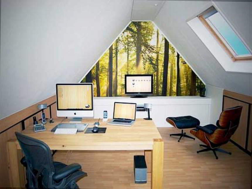 Gambar Interior Rumah Kantor Di Atap Rumah | Interior Rumah Kantor Sederhana