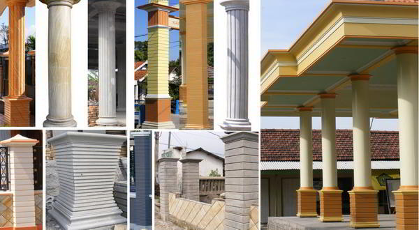 Model Desain Tiang Rumah Minimalis | Tiang Teras Rumah Kombinasi Batu Alam Klasik