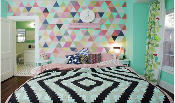 Motif Wallpaper Dinding Kamar Tidur Kaya Warna