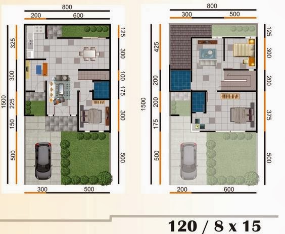 Sketsa Rumah Minimalis Type 120 Modern | Denah Rumah Type 120